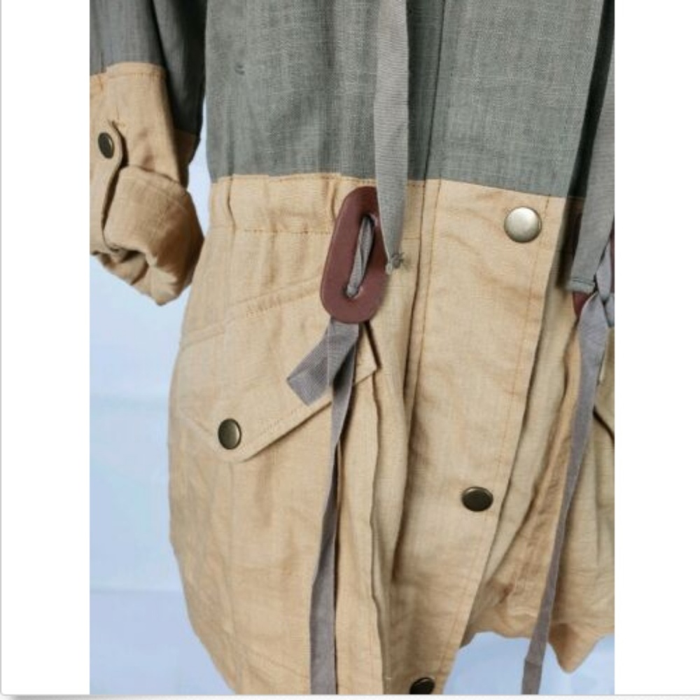 Blu Pepper Sz Small S Womans Jacket Linen Blend - Picture 2 of 7